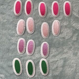 Girl Scout Daisy  Sew-On Fabric Patches in Pink, Light Pink, Lavender & Green